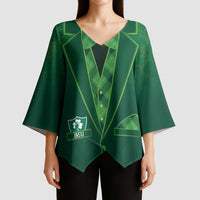 Custom Ireland Rugby Traditional Suit Costume Kimono Sleeve Blouse Shamrock Sporty Style - Wonder Print Shop
