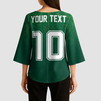 Custom Ireland Rugby Traditional Suit Costume Kimono Sleeve Blouse Shamrock Sporty Style - Wonder Print Shop
