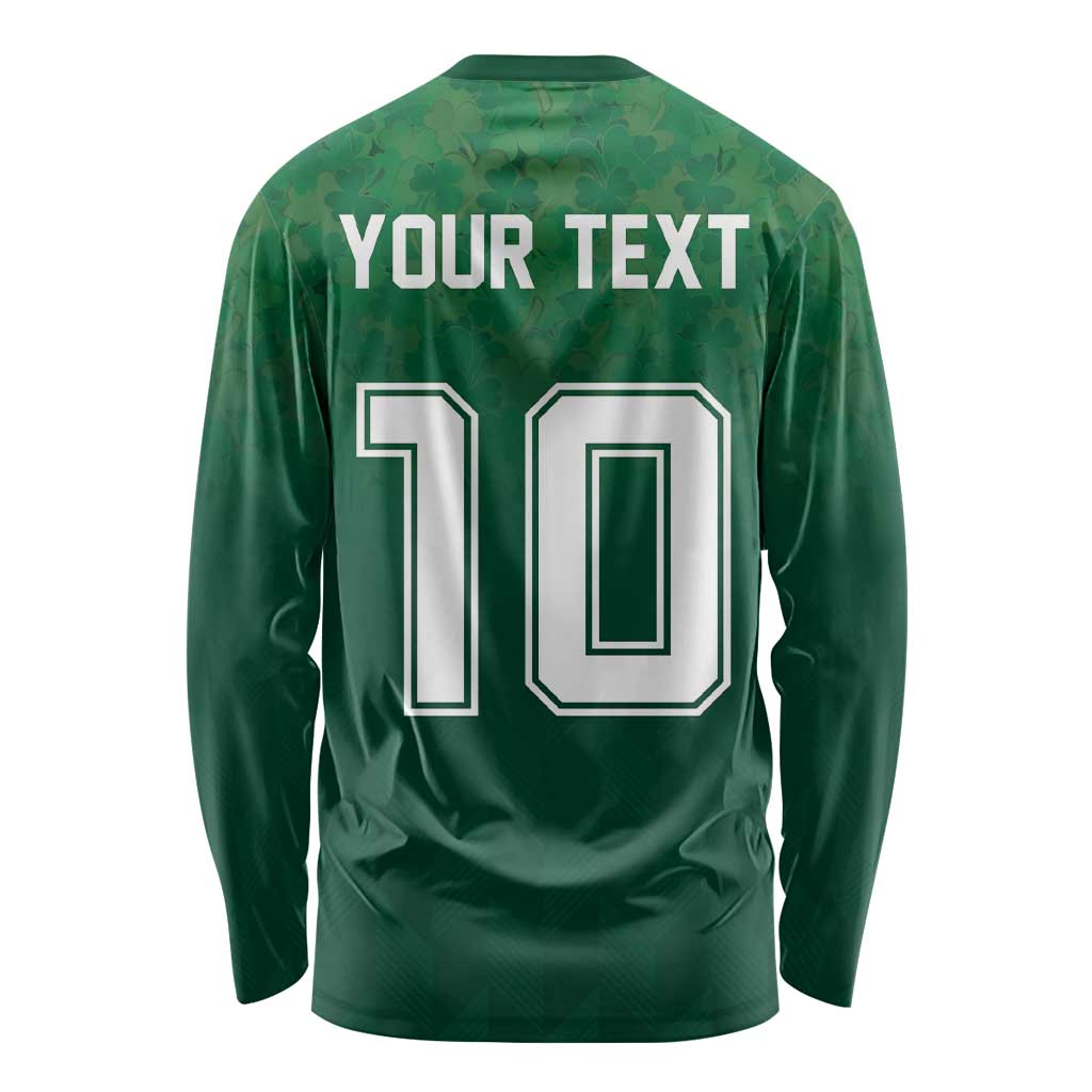 Custom Ireland Rugby Traditional Suit Costume Long Sleeve Shirt Shamrock Sporty Style - Wonder Print Shop