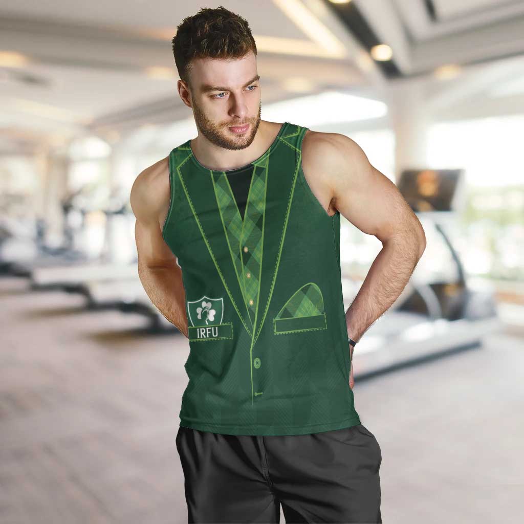Custom Ireland Rugby Traditional Suit Costume Men Tank Top Shamrock Sporty Style - Wonder Print Shop