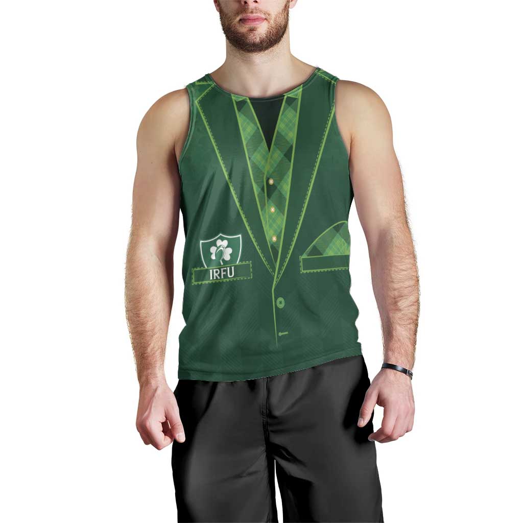 Custom Ireland Rugby Traditional Suit Costume Men Tank Top Shamrock Sporty Style - Wonder Print Shop