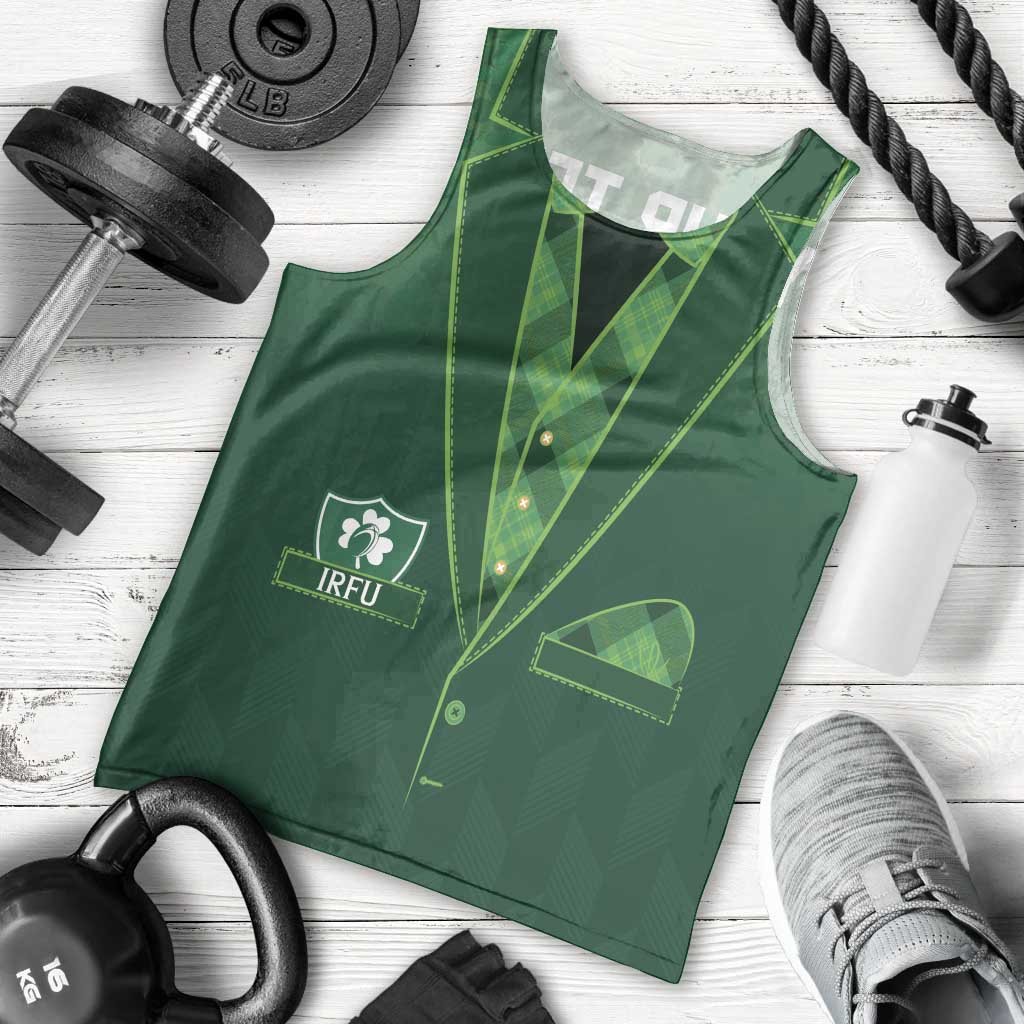 Custom Ireland Rugby Traditional Suit Costume Men Tank Top Shamrock Sporty Style - Wonder Print Shop