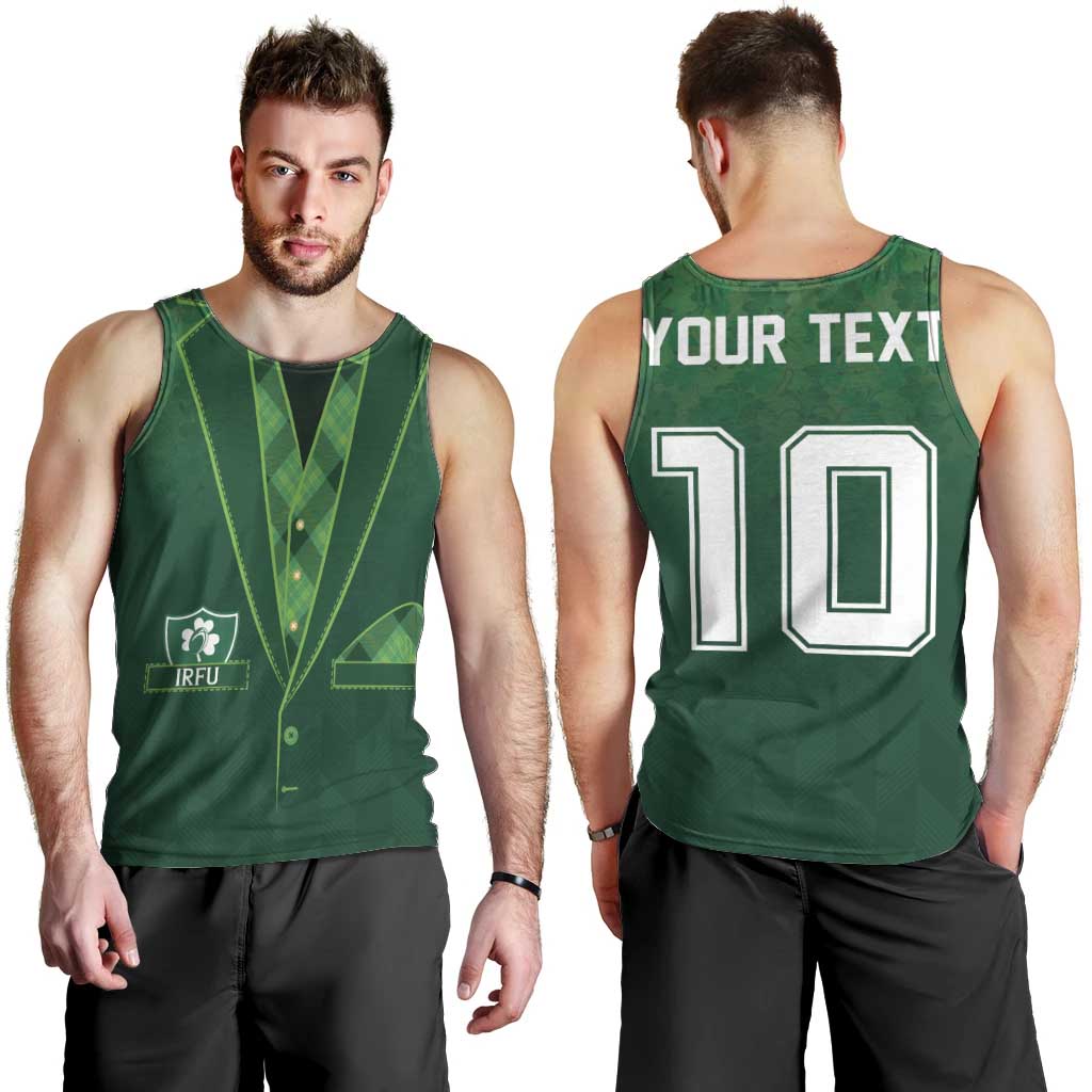 Custom Ireland Rugby Traditional Suit Costume Men Tank Top Shamrock Sporty Style - Wonder Print Shop