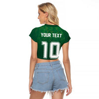 Custom Ireland Rugby Traditional Suit Costume Raglan Cropped T Shirt Shamrock Sporty Style - Wonder Print Shop