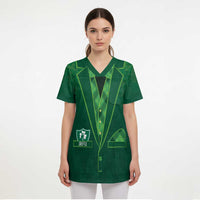 Custom Ireland Rugby Traditional Suit Costume Scrub Top Shamrock Sporty Style - Wonder Print Shop