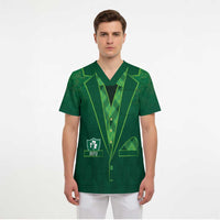 Custom Ireland Rugby Traditional Suit Costume Scrub Top Shamrock Sporty Style - Wonder Print Shop