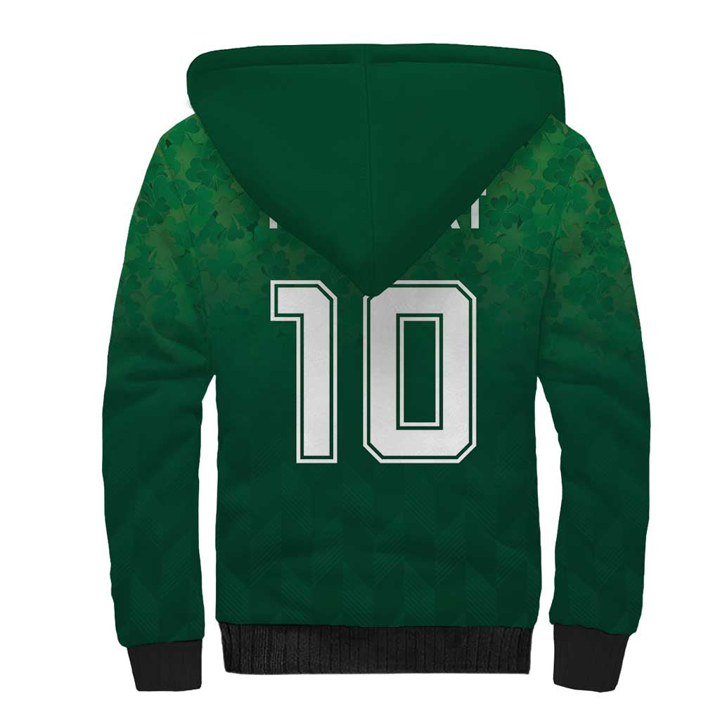Custom Ireland Rugby Traditional Suit Costume Sherpa Hoodie Shamrock Sporty Style - Wonder Print Shop