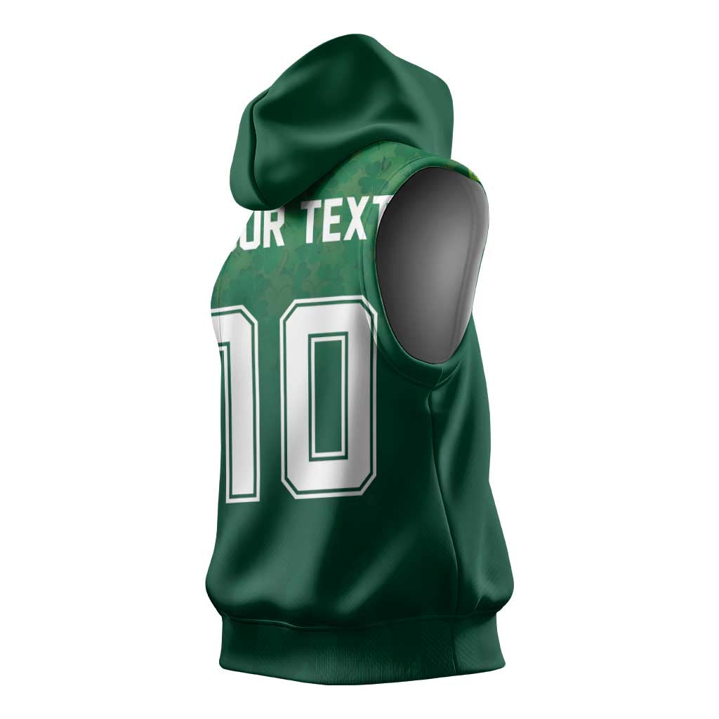 Custom Ireland Rugby Traditional Suit Costume Sleeveless Hoodie Shamrock Sporty Style - Wonder Print Shop