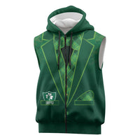 Custom Ireland Rugby Traditional Suit Costume Sleeveless Zip Hoodie Shamrock Sporty Style - Wonder Print Shop