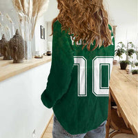 Custom Ireland Rugby Traditional Suit Costume Women Casual Shirt Shamrock Sporty Style - Wonder Print Shop
