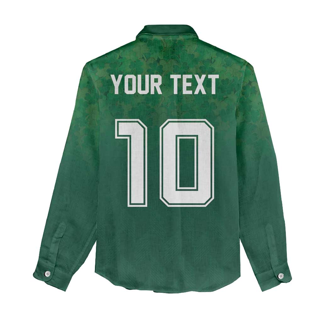 Custom Ireland Rugby Traditional Suit Costume Women Casual Shirt Shamrock Sporty Style - Wonder Print Shop