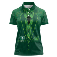 Custom Ireland Rugby Traditional Suit Costume Women Polo Shirt Shamrock Sporty Style - Wonder Print Shop