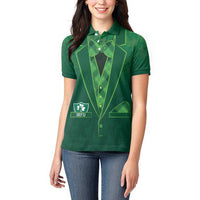 Custom Ireland Rugby Traditional Suit Costume Women Polo Shirt Shamrock Sporty Style - Wonder Print Shop
