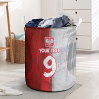 Custom Polish Football Laundry Basket Eagle Wings Grunge Sporty Half Style - Wonder Print Shop