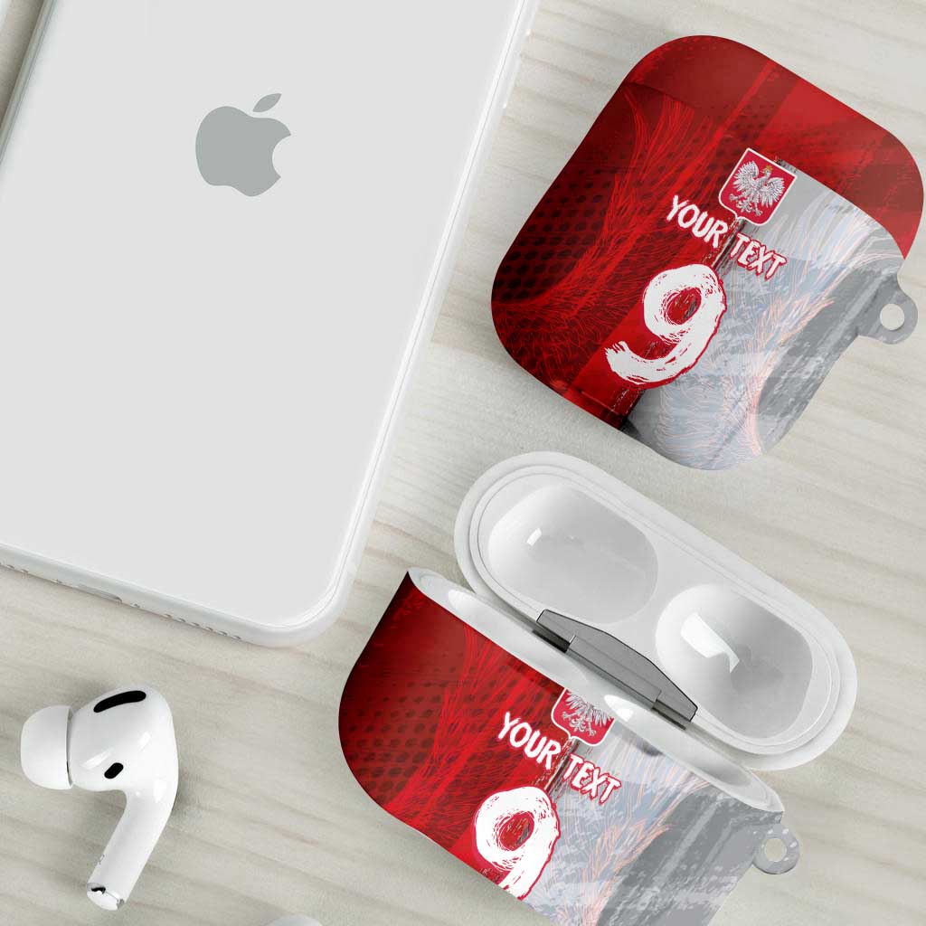 Custom Polish Football AirPods Case Eagle Wings Grunge Sporty Half Style - Wonder Print Shop
