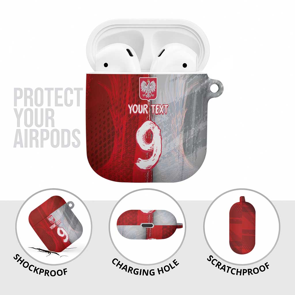 Custom Polish Football AirPods Case Eagle Wings Grunge Sporty Half Style - Wonder Print Shop