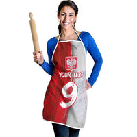 Custom Polish Football Apron Eagle Wings Grunge Sporty Half Style - Wonder Print Shop