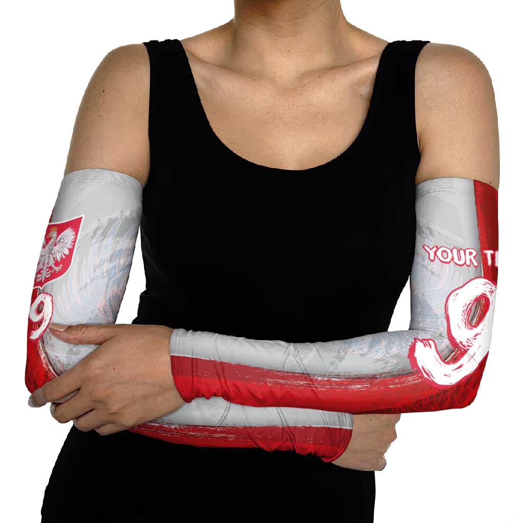 Custom Polish Football Arm Sleeves Eagle Wings Grunge Sporty Half Style - Wonder Print Shop