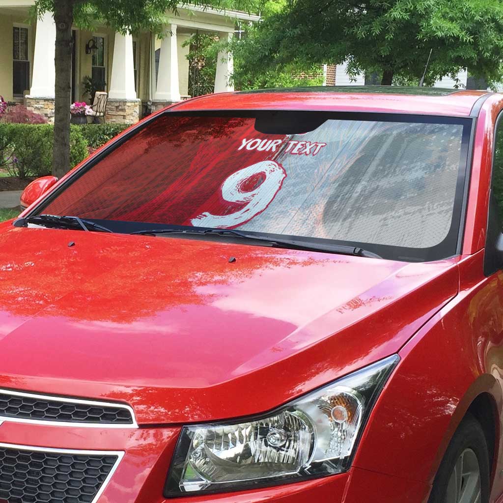 Custom Polish Football Auto Sun Shade Eagle Wings Grunge Sporty Half Style - Wonder Print Shop