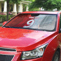 Custom Polish Football Auto Sun Shade Eagle Wings Grunge Sporty Half Style - Wonder Print Shop