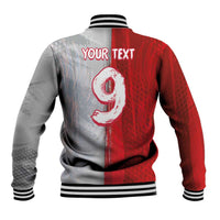 Custom Polish Football Baseball Jacket Eagle Wings Grunge Sporty Half Style - Wonder Print Shop