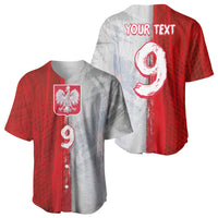 Custom Polish Football Baseball Jersey Eagle Wings Grunge Sporty Half Style - Wonder Print Shop