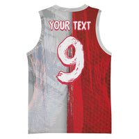 Custom Polish Football Basketball Jersey Eagle Wings Grunge Sporty Half Style - Wonder Print Shop