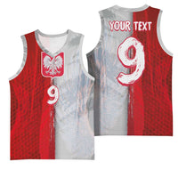 Custom Polish Football Basketball Jersey Eagle Wings Grunge Sporty Half Style - Wonder Print Shop