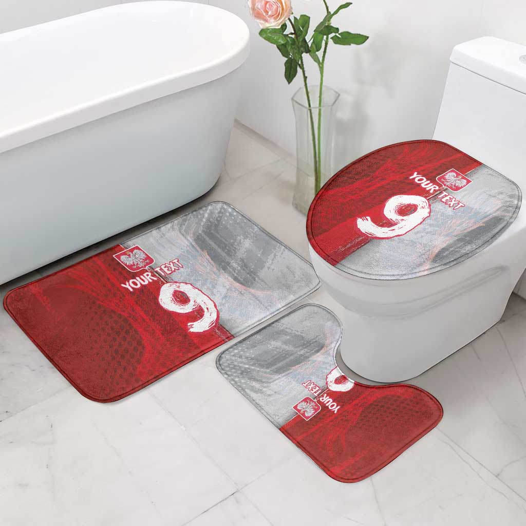 Custom Polish Football Bathroom Set Eagle Wings Grunge Sporty Half Style - Wonder Print Shop