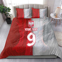 Custom Polish Football Bedding Set Eagle Wings Grunge Sporty Half Style - Wonder Print Shop