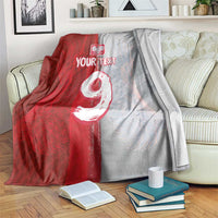 Custom Polish Football Blanket Eagle Wings Grunge Sporty Half Style - Wonder Print Shop