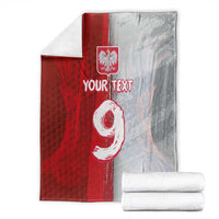 Custom Polish Football Blanket Eagle Wings Grunge Sporty Half Style - Wonder Print Shop