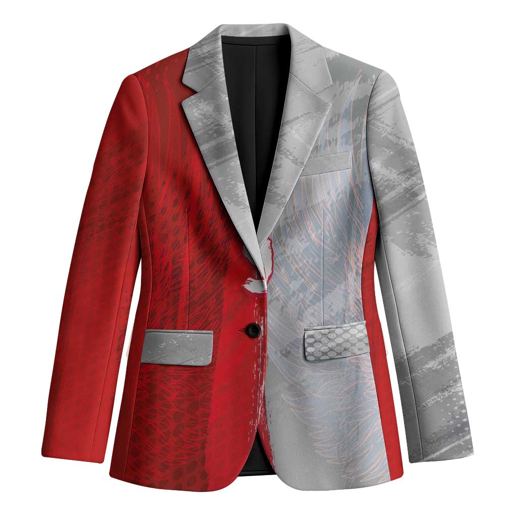 Custom Polish Football Blazer Eagle Wings Grunge Sporty Half Style - Wonder Print Shop