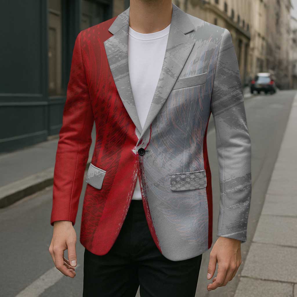 Custom Polish Football Blazer Eagle Wings Grunge Sporty Half Style - Wonder Print Shop