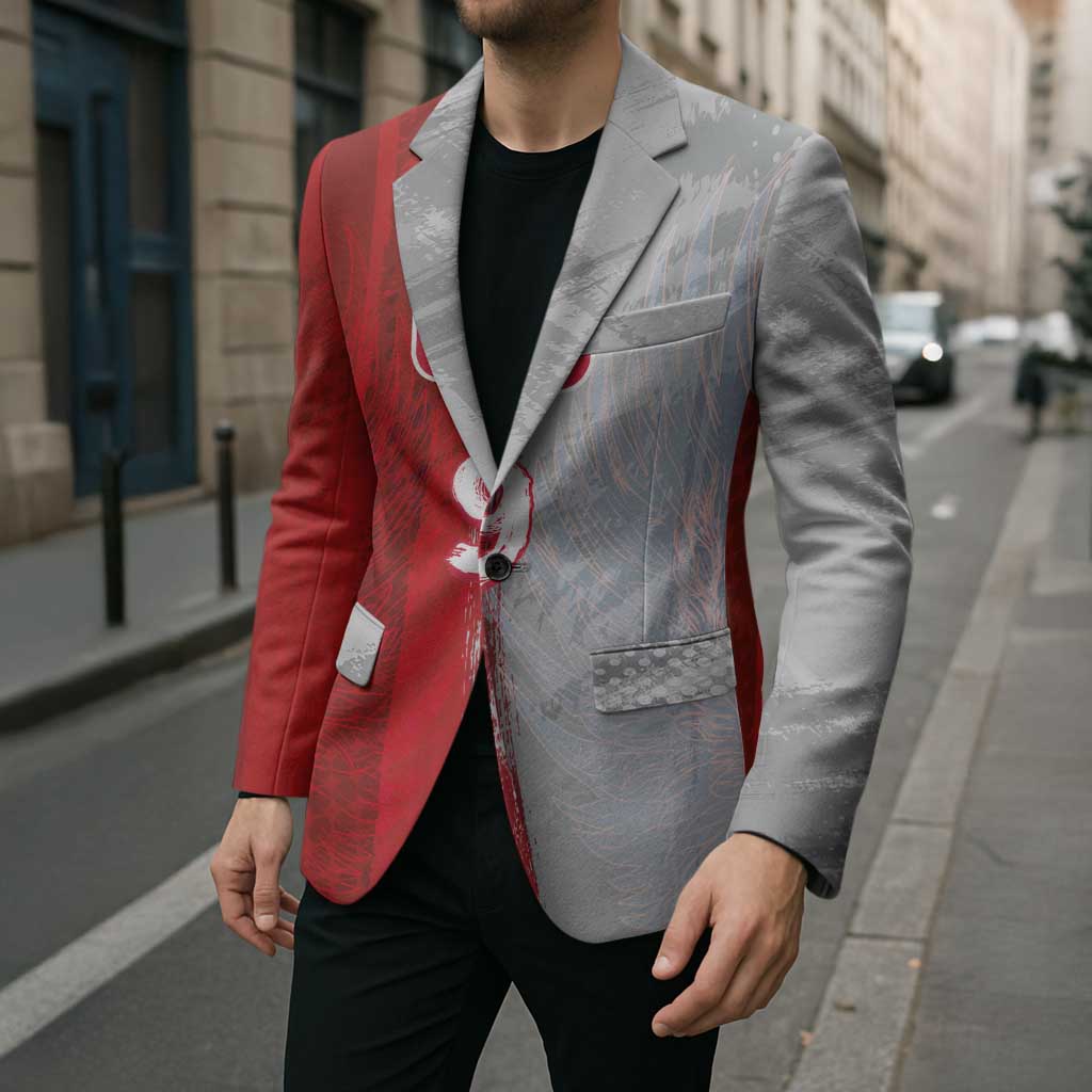 Custom Polish Football Blazer Eagle Wings Grunge Sporty Half Style - Wonder Print Shop