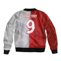 Custom Polish Football Bomber Jacket Eagle Wings Grunge Sporty Half Style - Wonder Print Shop