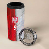 Custom Polish Football 4 in 1 Can Cooler Tumbler Eagle Wings Grunge Sporty Half Style - Wonder Print Shop