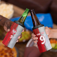 Custom Polish Football 4 in 1 Can Cooler Tumbler Eagle Wings Grunge Sporty Half Style - Wonder Print Shop