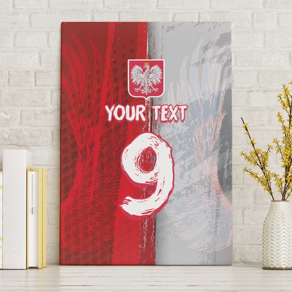 Custom Polish Football Canvas Wall Art Eagle Wings Grunge Sporty Half Style - Wonder Print Shop