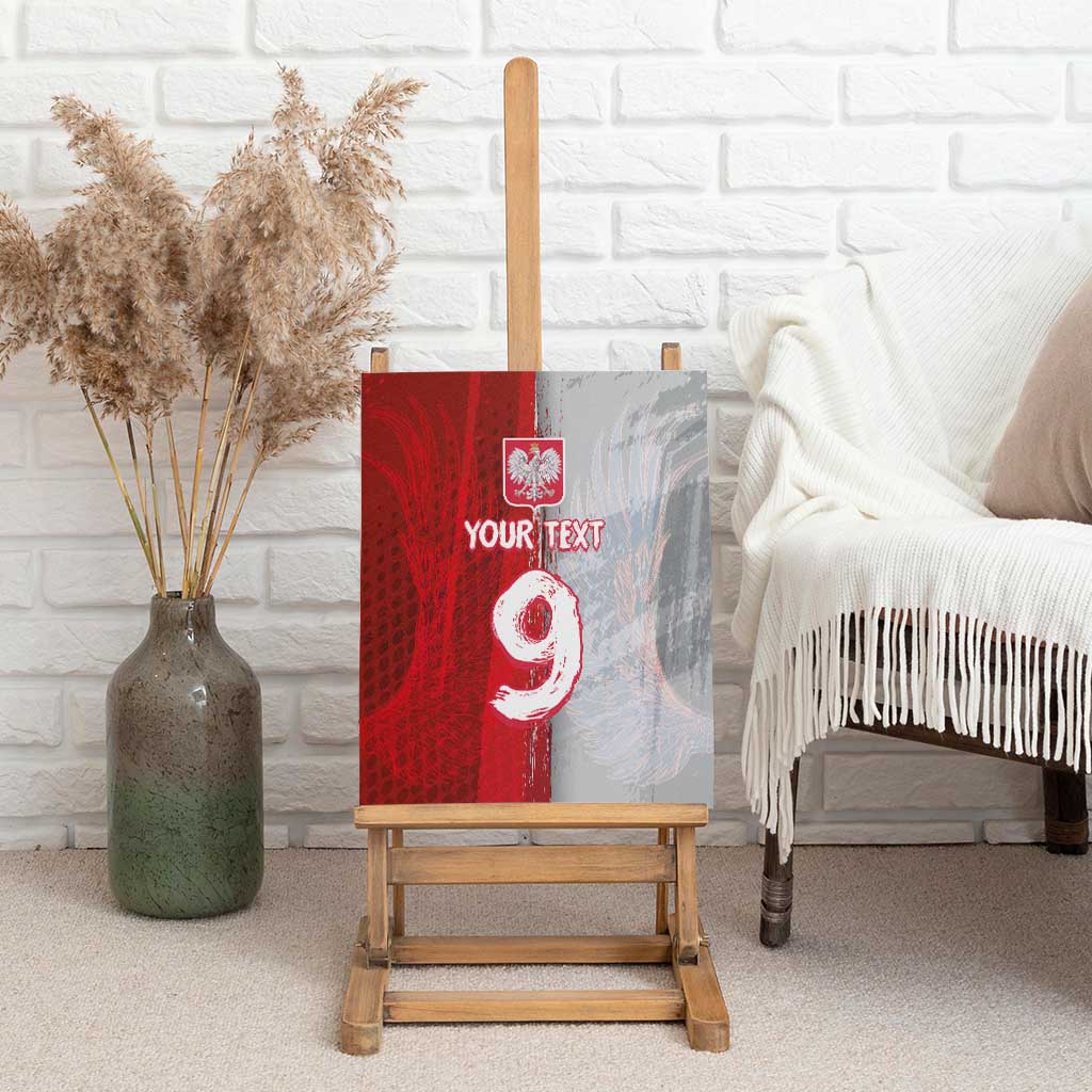 Custom Polish Football Canvas Wall Art Eagle Wings Grunge Sporty Half Style - Wonder Print Shop