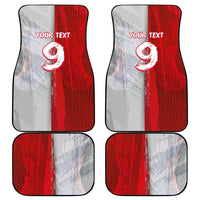 Custom Polish Football Car Mats Eagle Wings Grunge Sporty Half Style - Wonder Print Shop