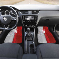 Custom Polish Football Car Mats Eagle Wings Grunge Sporty Half Style - Wonder Print Shop