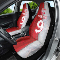 Custom Polish Football Car Seat Cover Eagle Wings Grunge Sporty Half Style - Wonder Print Shop