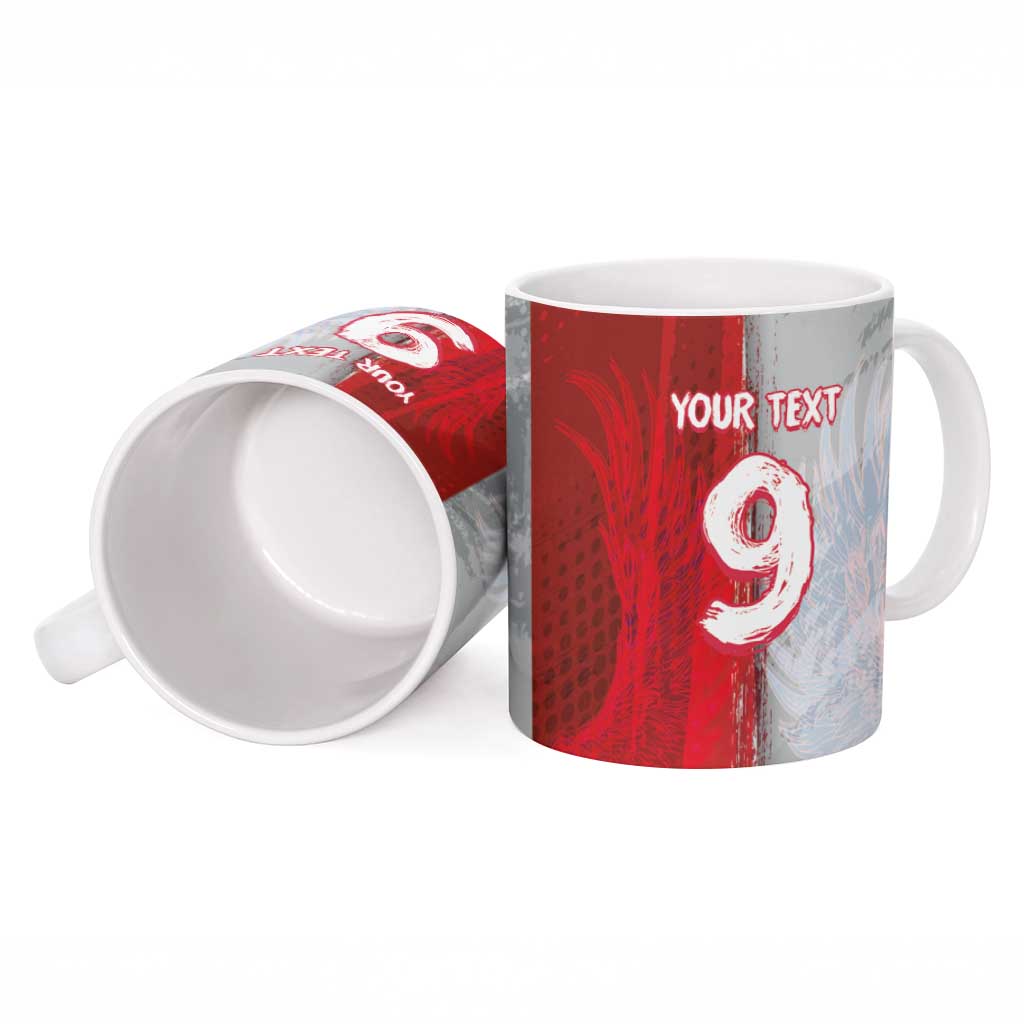 Custom Polish Football Ceramic Mug Eagle Wings Grunge Sporty Half Style - Wonder Print Shop