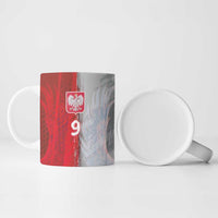 Custom Polish Football Ceramic Mug Eagle Wings Grunge Sporty Half Style - Wonder Print Shop
