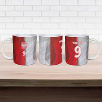 Custom Polish Football Ceramic Mug Eagle Wings Grunge Sporty Half Style - Wonder Print Shop