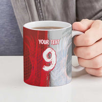 Custom Polish Football Ceramic Mug Eagle Wings Grunge Sporty Half Style - Wonder Print Shop