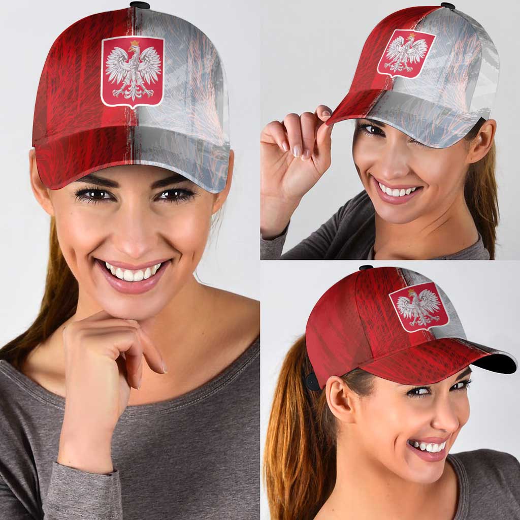 Polish Football Classic Cap Eagle Wings Grunge Sporty Half Style - Wonder Print Shop