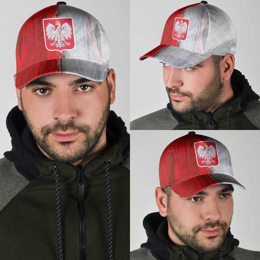 Polish Football Classic Cap Eagle Wings Grunge Sporty Half Style - Wonder Print Shop