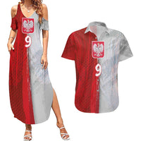 Custom Polish Football Couples Matching Summer Maxi Dress and Hawaiian Shirt Eagle Wings Grunge Sporty Half Style - Wonder Print Shop